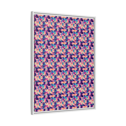 Dazzling Bulldog Chic Matte Canvas, Framed