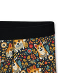 Corgi Rainbow Vine Dream Men's Boxers