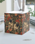 Blooming Pug Paradise Note Cube