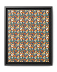 Corgi Carnival Couture Matte Canvas, Framed