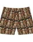 Blossoming Labradors Bouquet Men's Mid-Length Swim Shorts