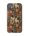 Blooming Pug Paradise Slim Phone Cases