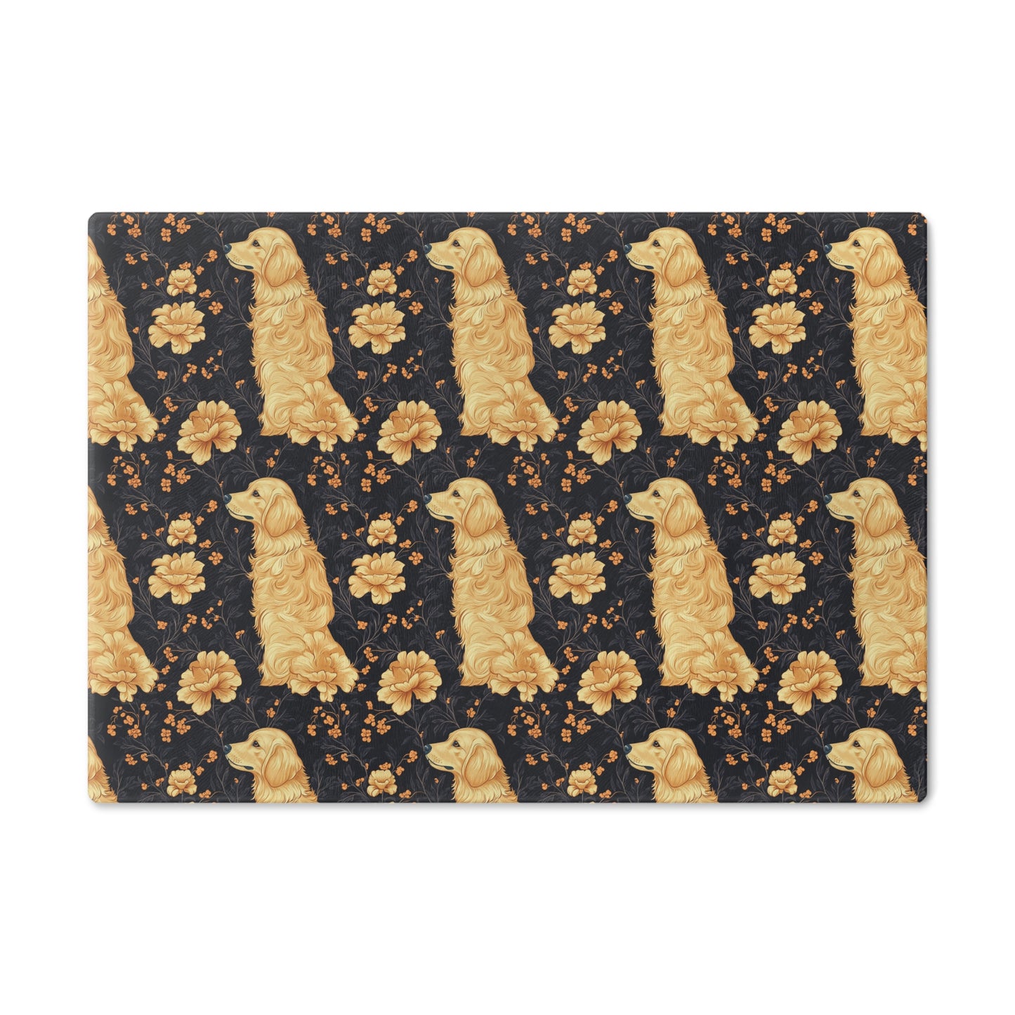 Golden Paws Floral Frenchie Cutting Board