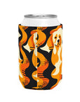 Golden Woof Abstract Glamour Can Cooler Sleeve