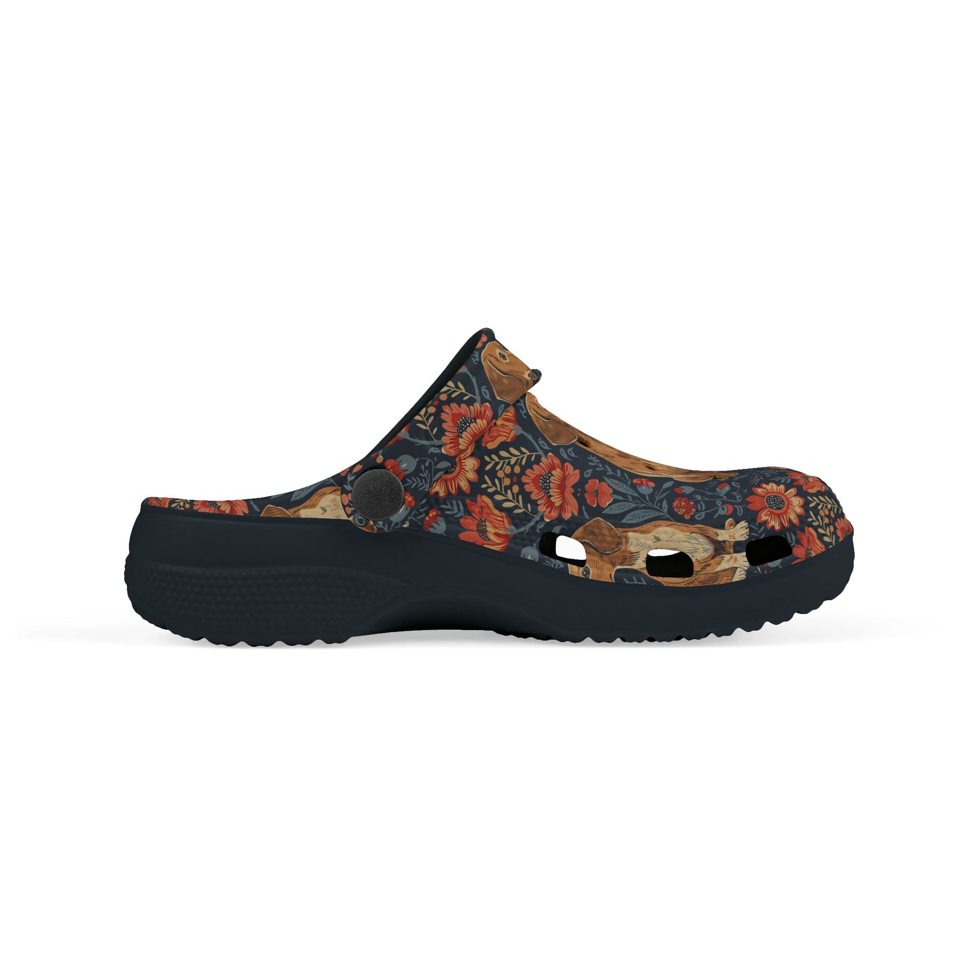 Floral Pawsome Dachsund Delight Kid&#39;s Foam Clogs