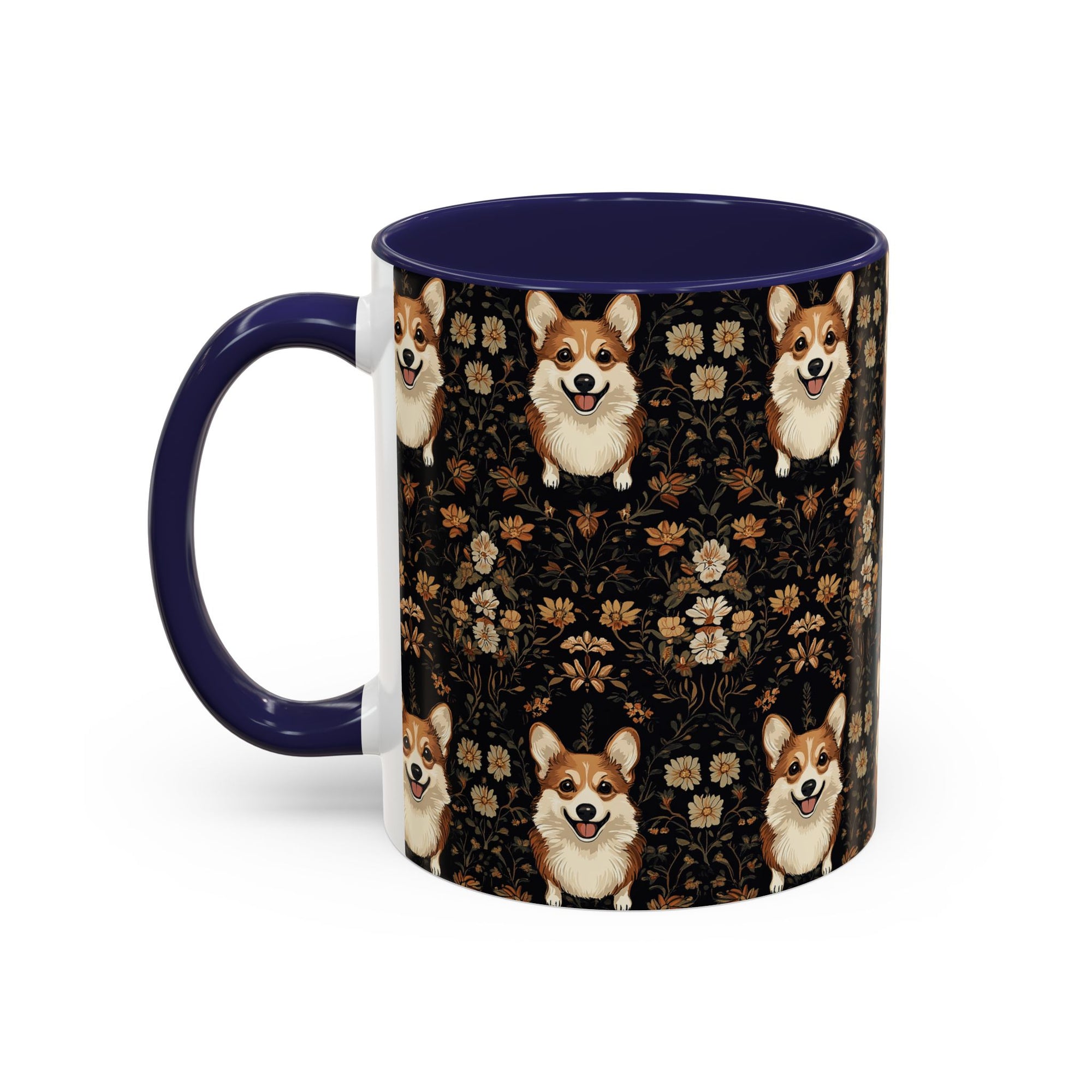 Nighttime Corgi Glow Stride Accent Coffee Mug