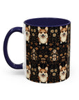 Nighttime Corgi Glow Stride Accent Coffee Mug