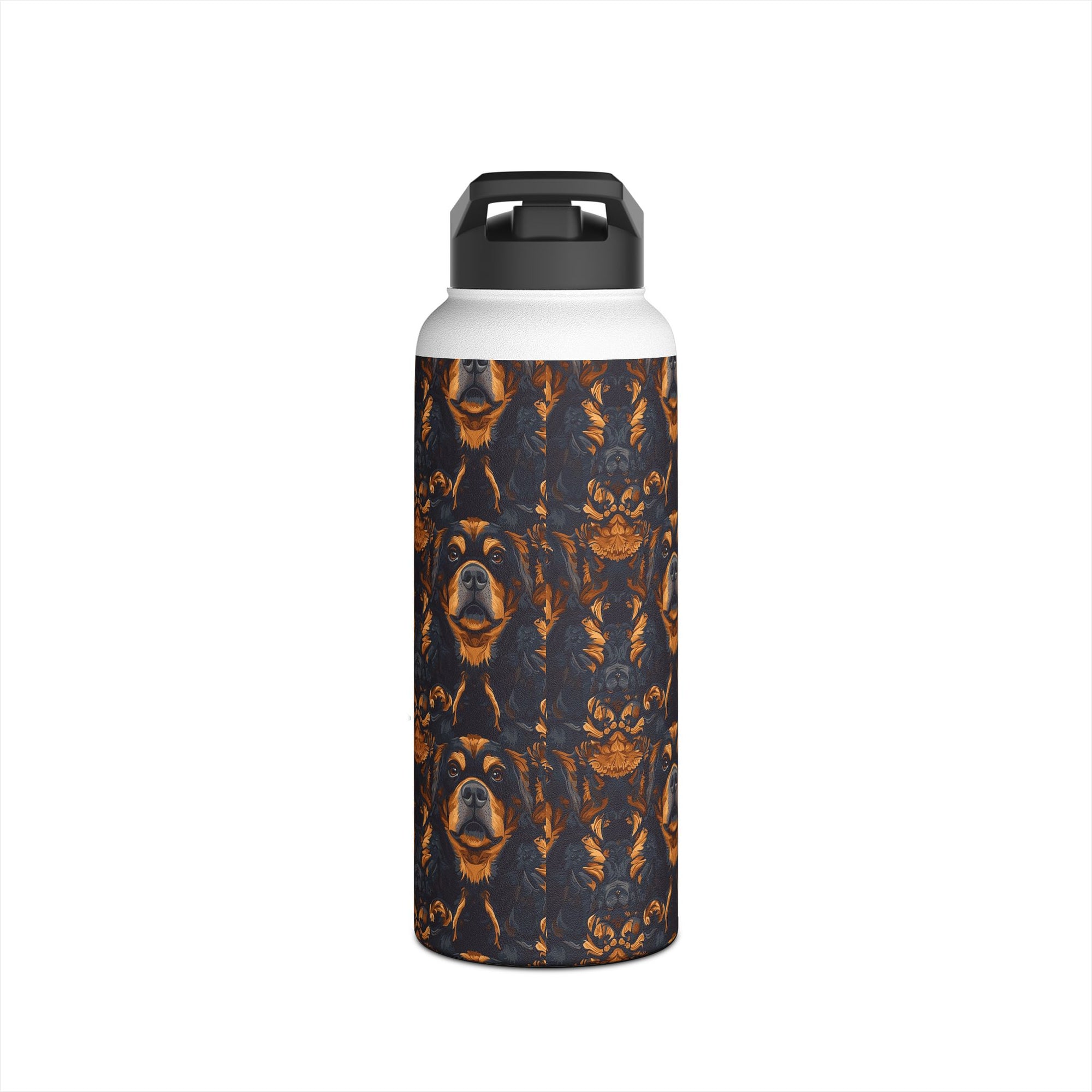 Modern Rottweiler Royalty Stainless Steel Water Bottle