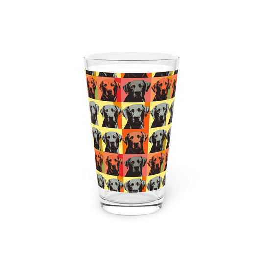 Whimsical Warhol Labrador Pint Glass