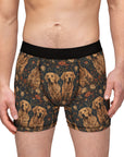 Fanciful Golden Paradise Blossom Men's Boxers