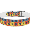 Frenchie Pop Art Pawfection Grid Dog Collar