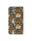 Corgi Rainbow Vine Dream Flip Cases