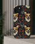 Floofy Corgi Blossom Blast Magnetic Tough Cases