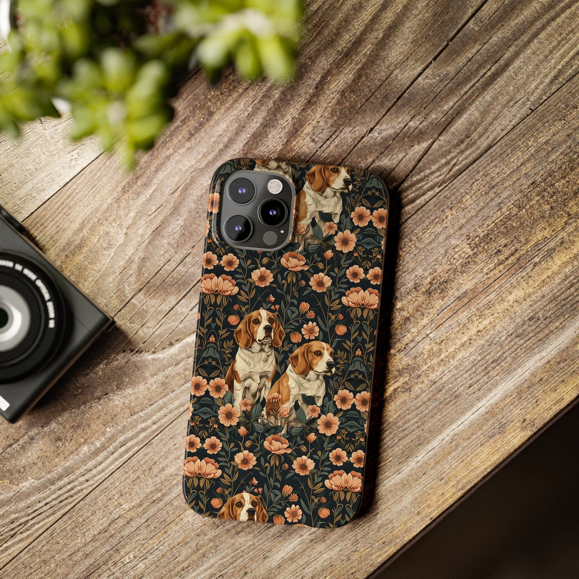 Beagle Blossom Bonanza Slim Phone Cases