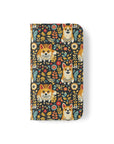 Corgi Rainbow Vine Dream Flip Cases