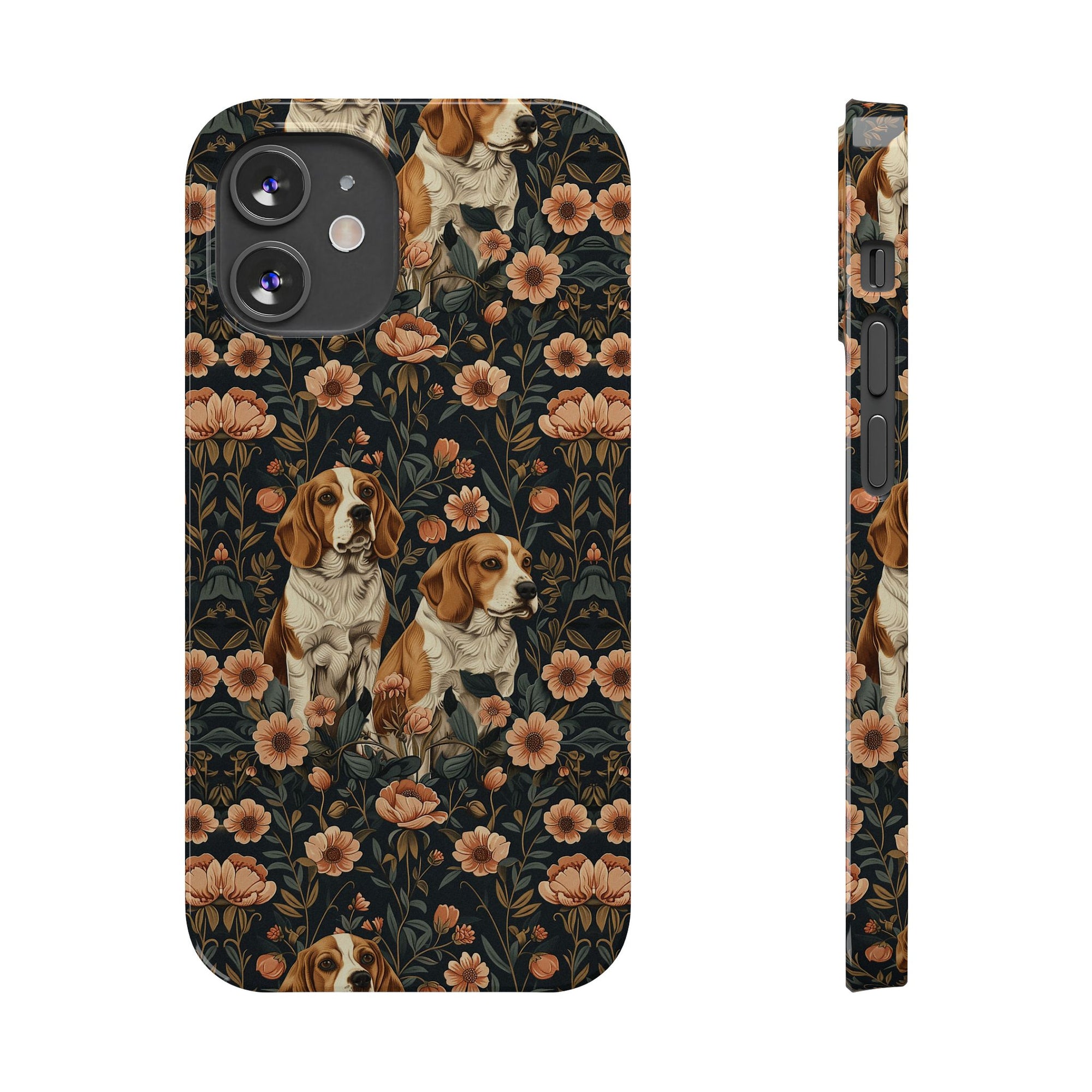 Beagle Blossom Bonanza Slim Phone Cases