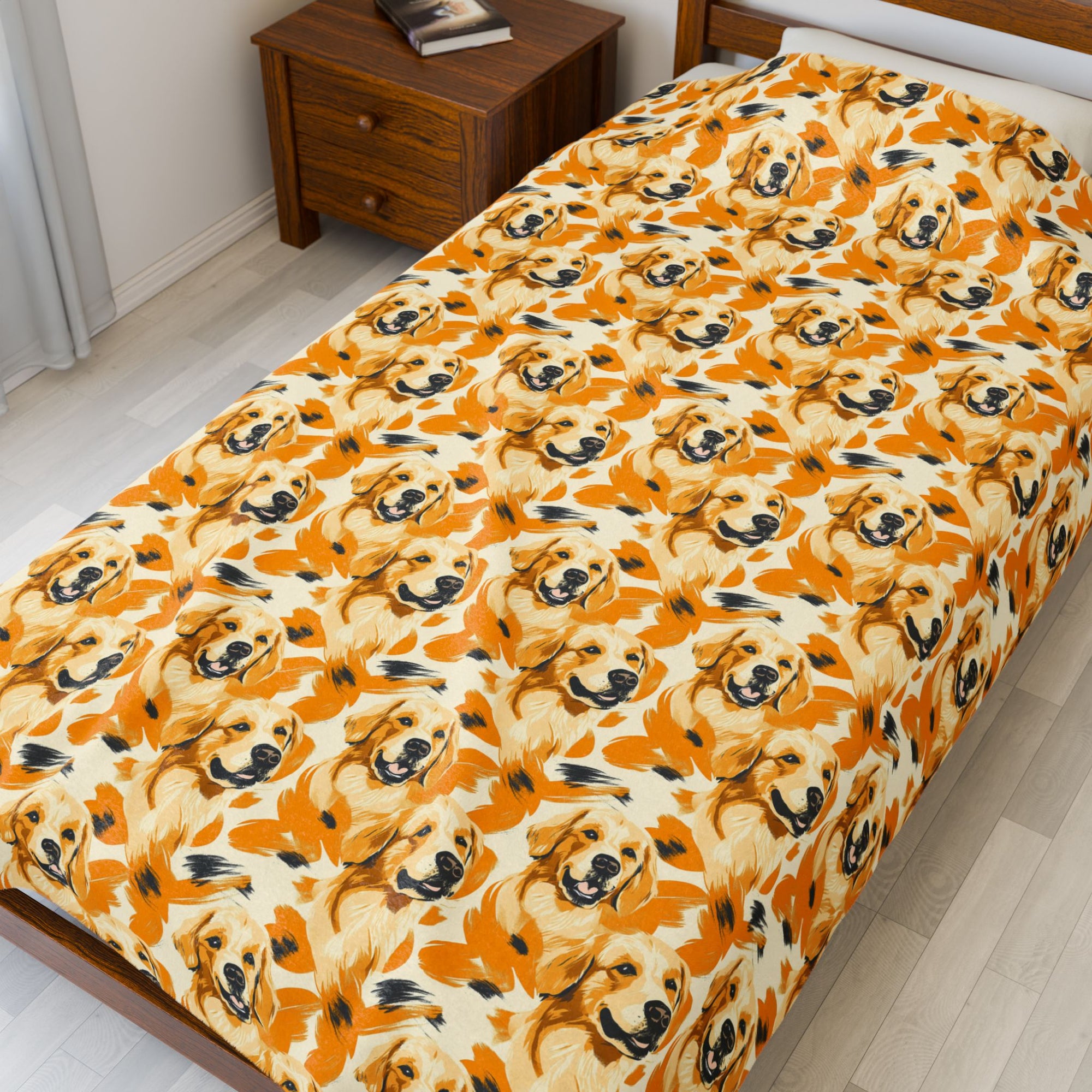 Golden Glitz &#39;n Glamour Woofwear Velveteen Plush Blanket