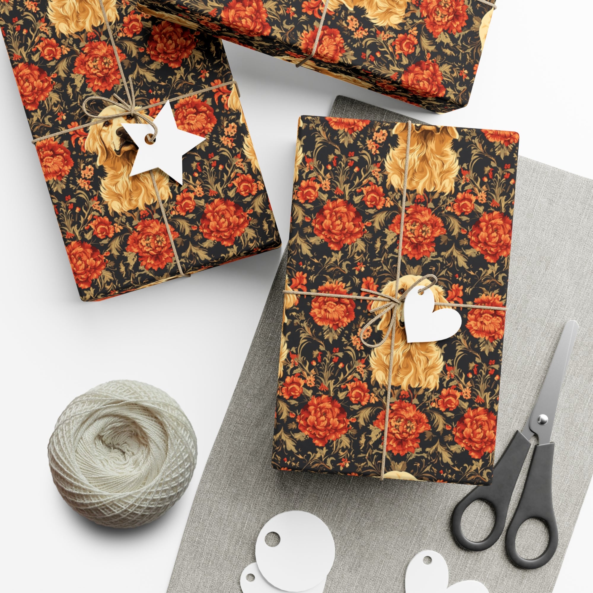 Golden Pawsatronic Tapestry Gift Wrap Papers