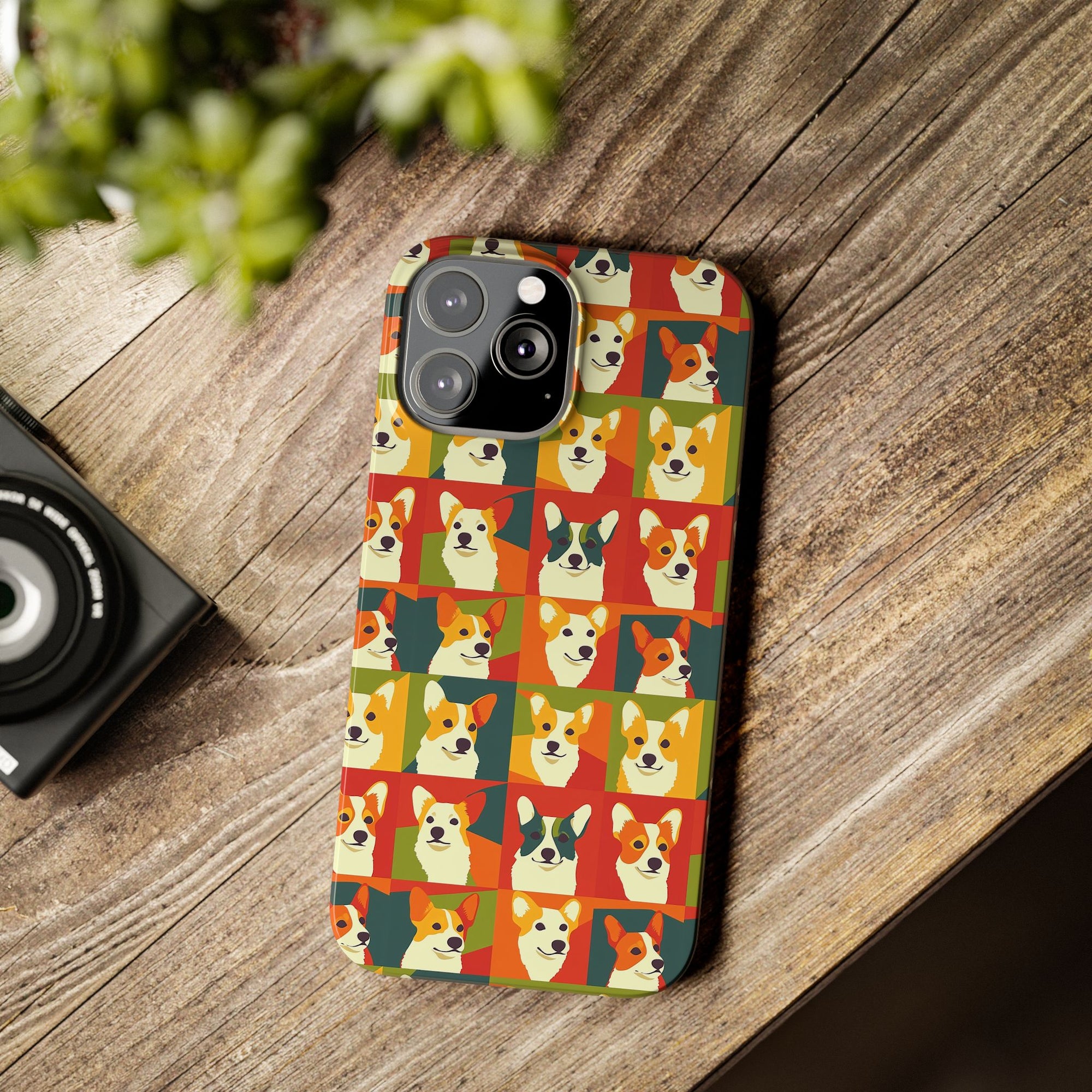 Corgi Chic Popart Pup Slim Phone Cases