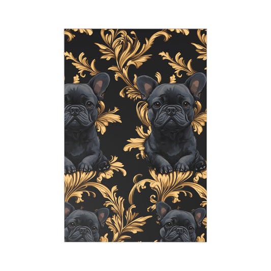 Regal Frenchie Noir Elegance Postcards