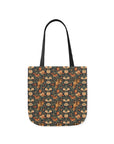 Dazzling Dachsund Blossoms & Foliage Canvas Tote Bag