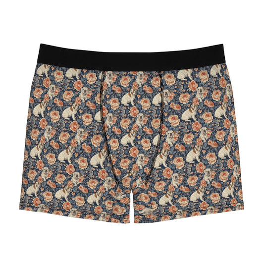 Blooming Bulldog Beauty Men's Boxer Briefs