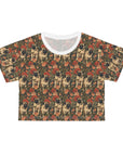 Blooming Pug Paradise Crop Tee