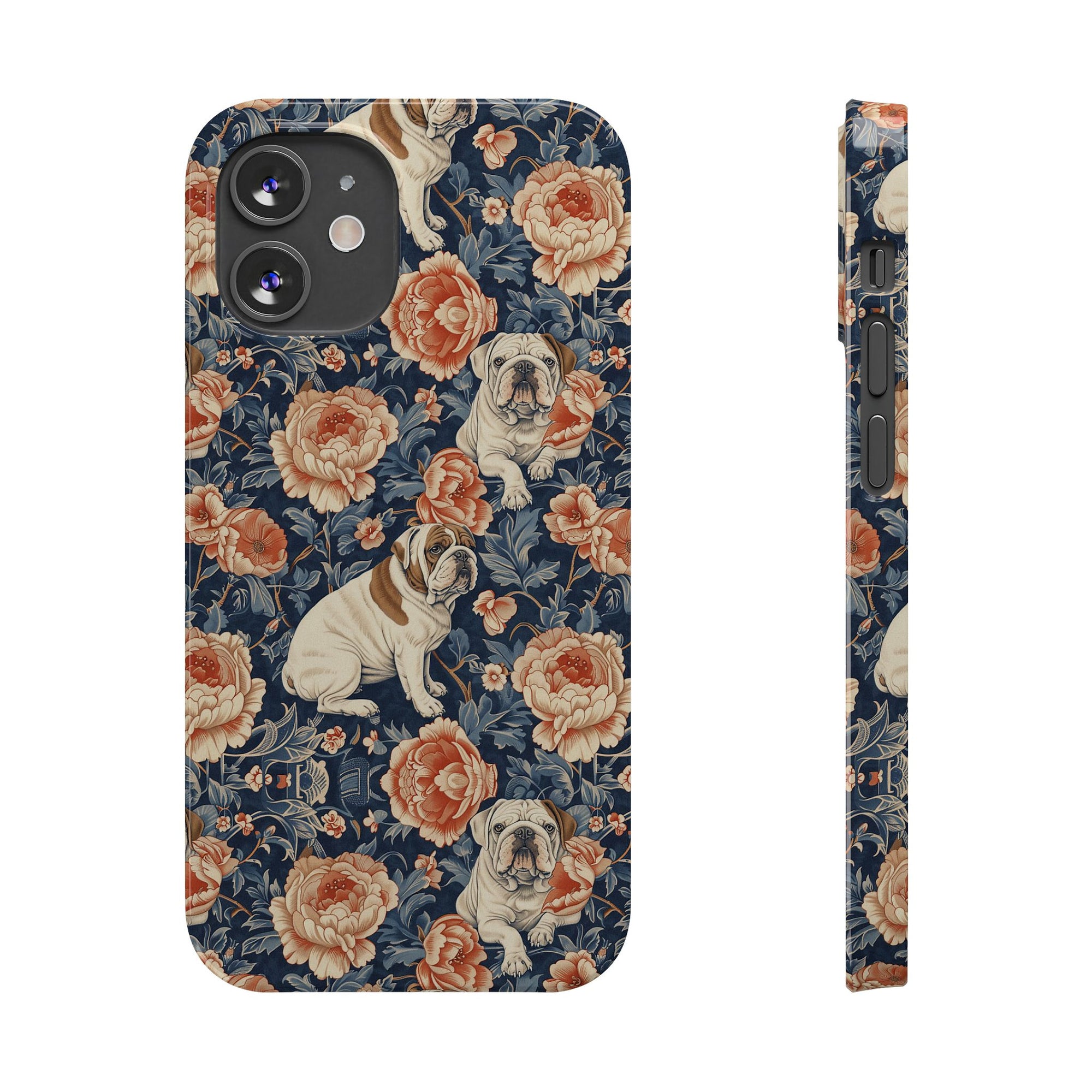 Blooming Bulldog Beauty Slim Phone Cases