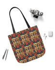 Yorkie Charm Twins Canvas Tote Bag