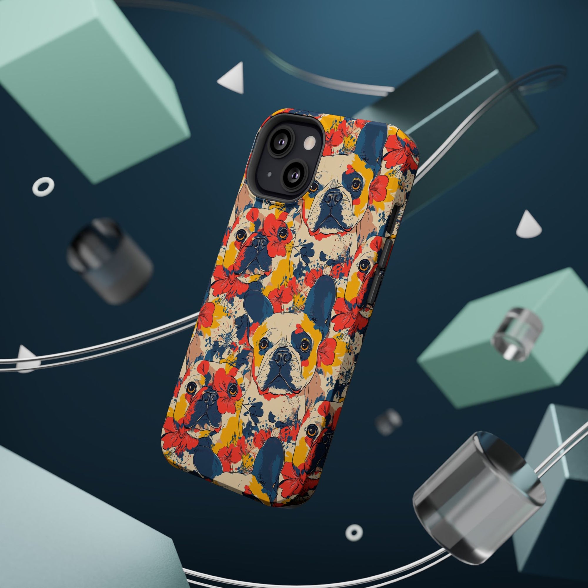 Bloom Pup Frenchietastic Splatter Magnetic Tough Cases