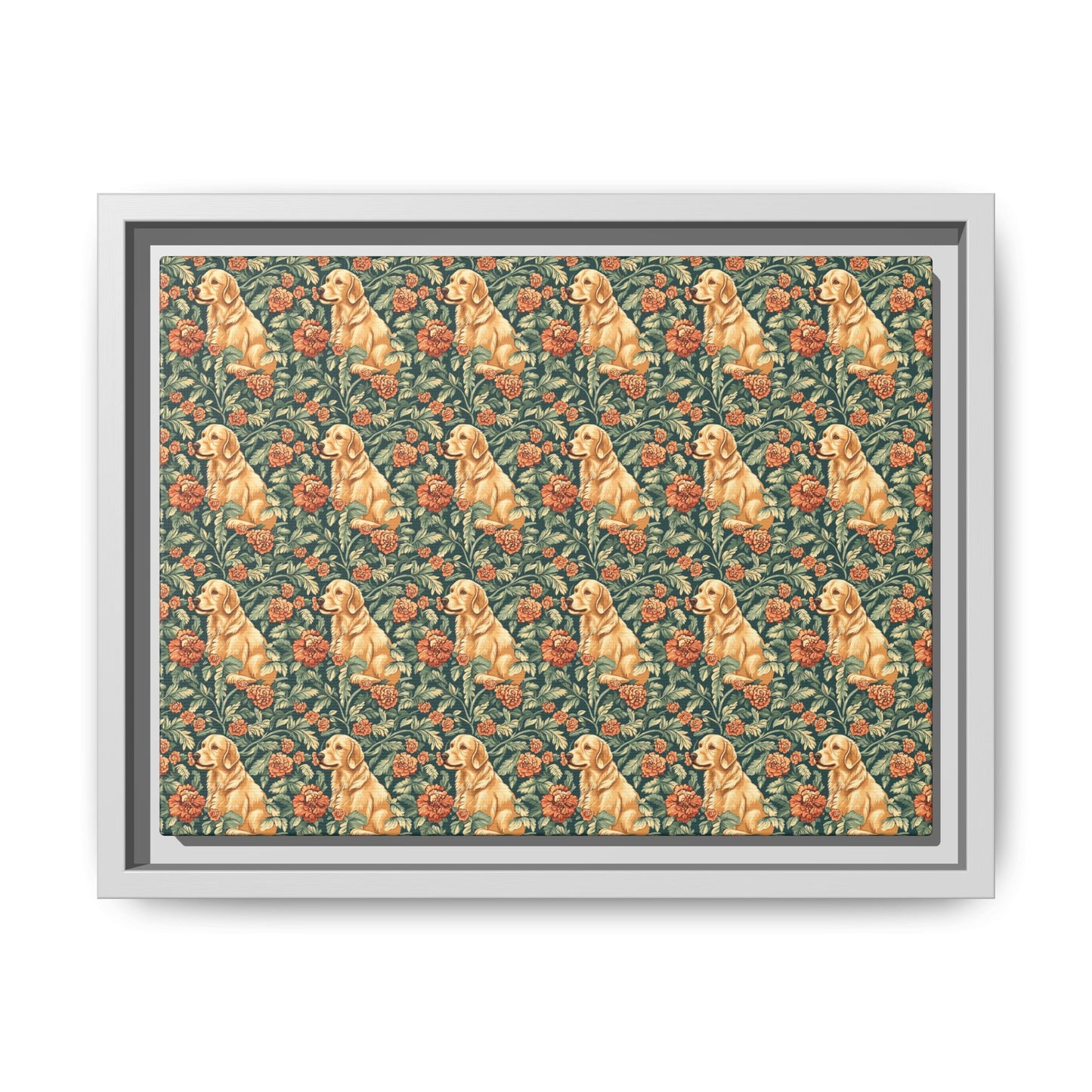 Blooming Goldie Glam Matte Canvas, Framed