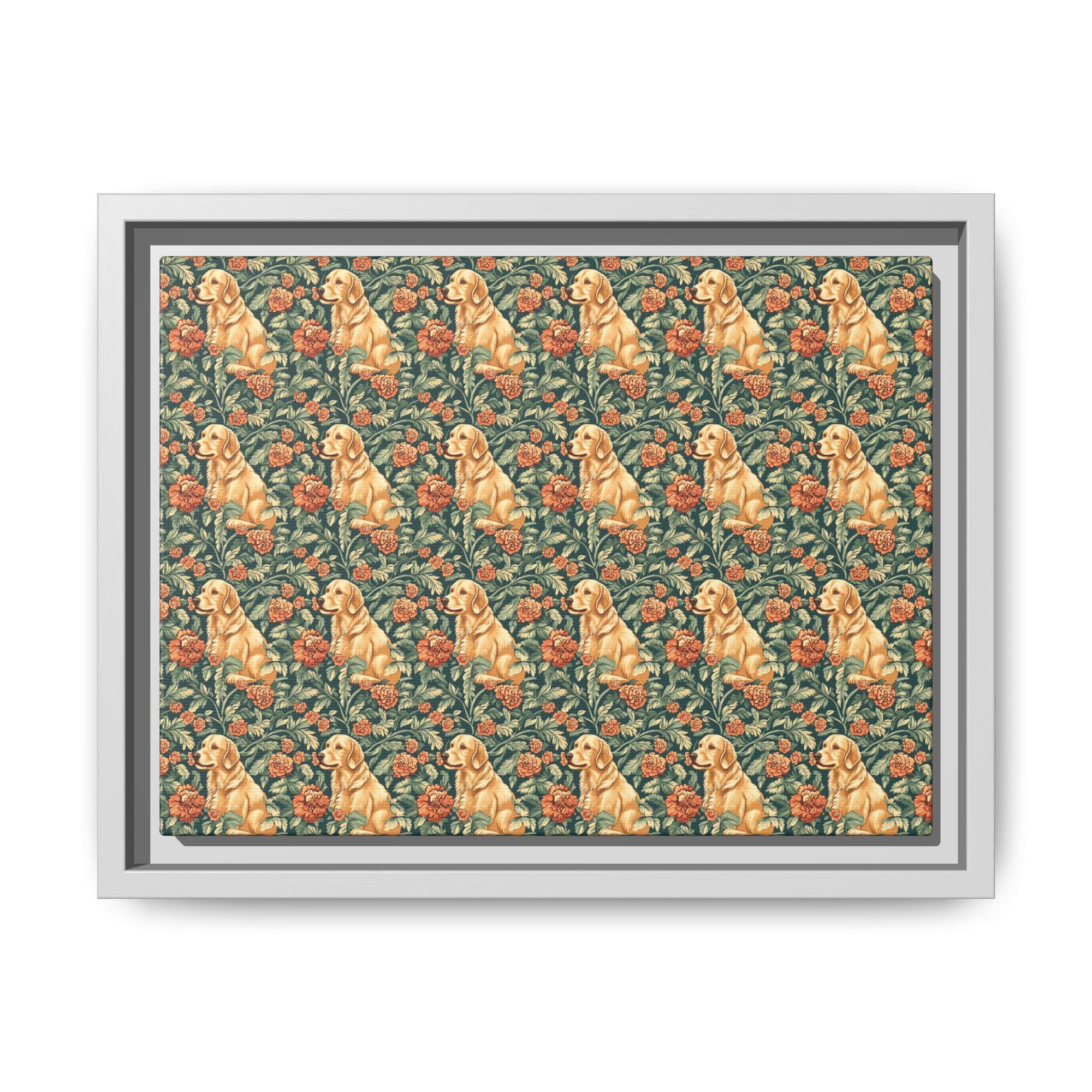 Blooming Goldie Glam Matte Canvas, Framed