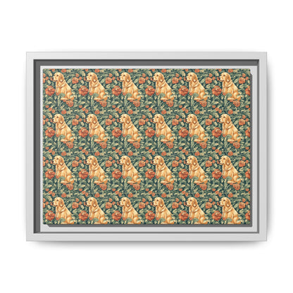 Blooming Goldie Glam Matte Canvas, Framed