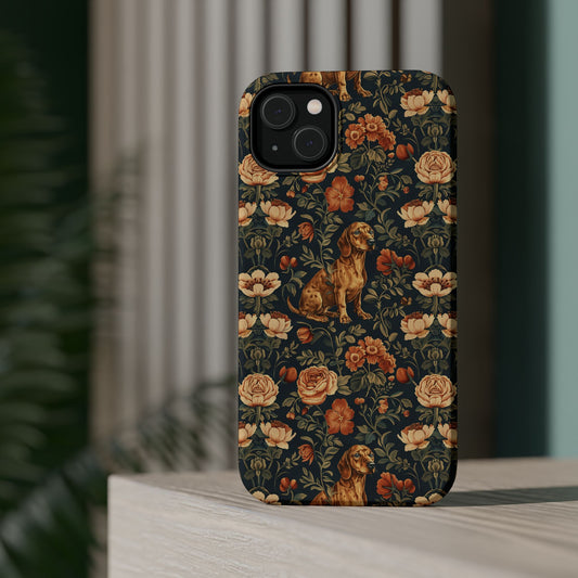 Dazzling Dachsund Blossoms & Foliage Magnetic Tough Cases