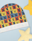 Frenchie Pop Art Pawfection Grid Baby Beanie