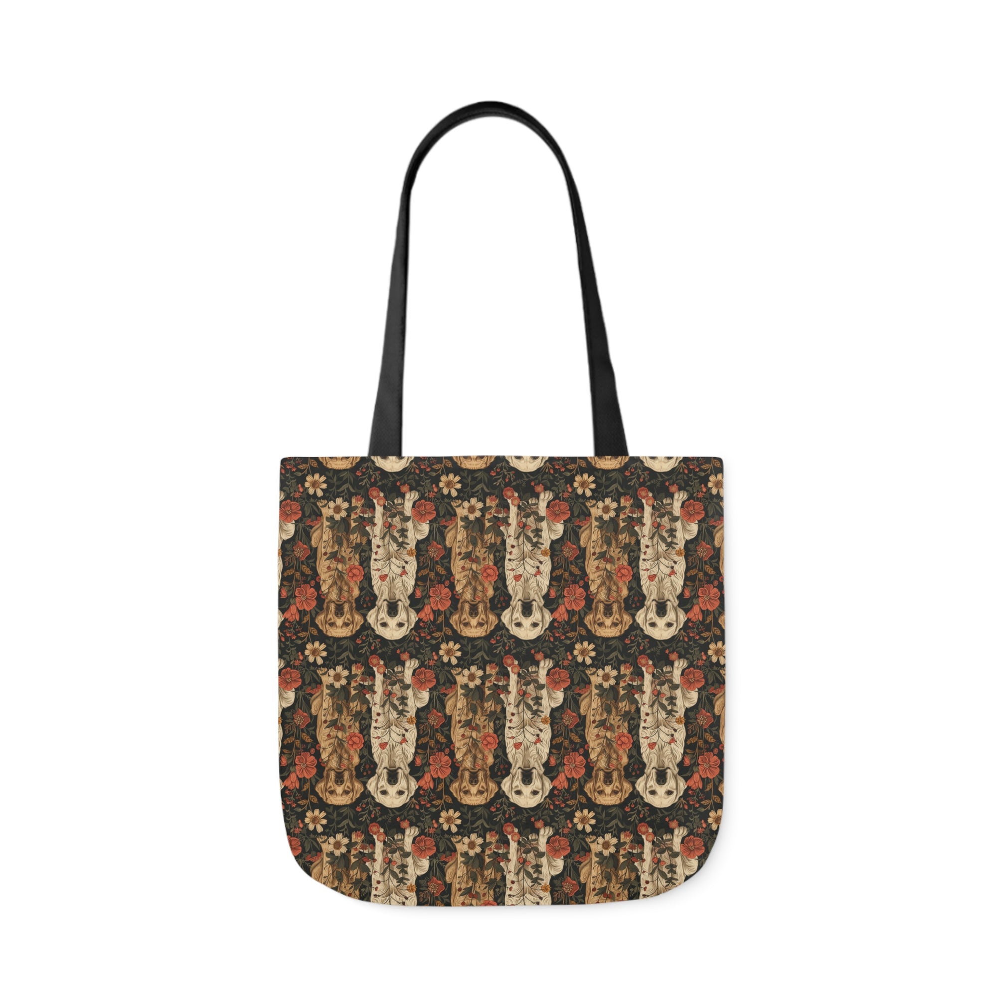 Blossoming Labradors Bouquet Canvas Tote Bag