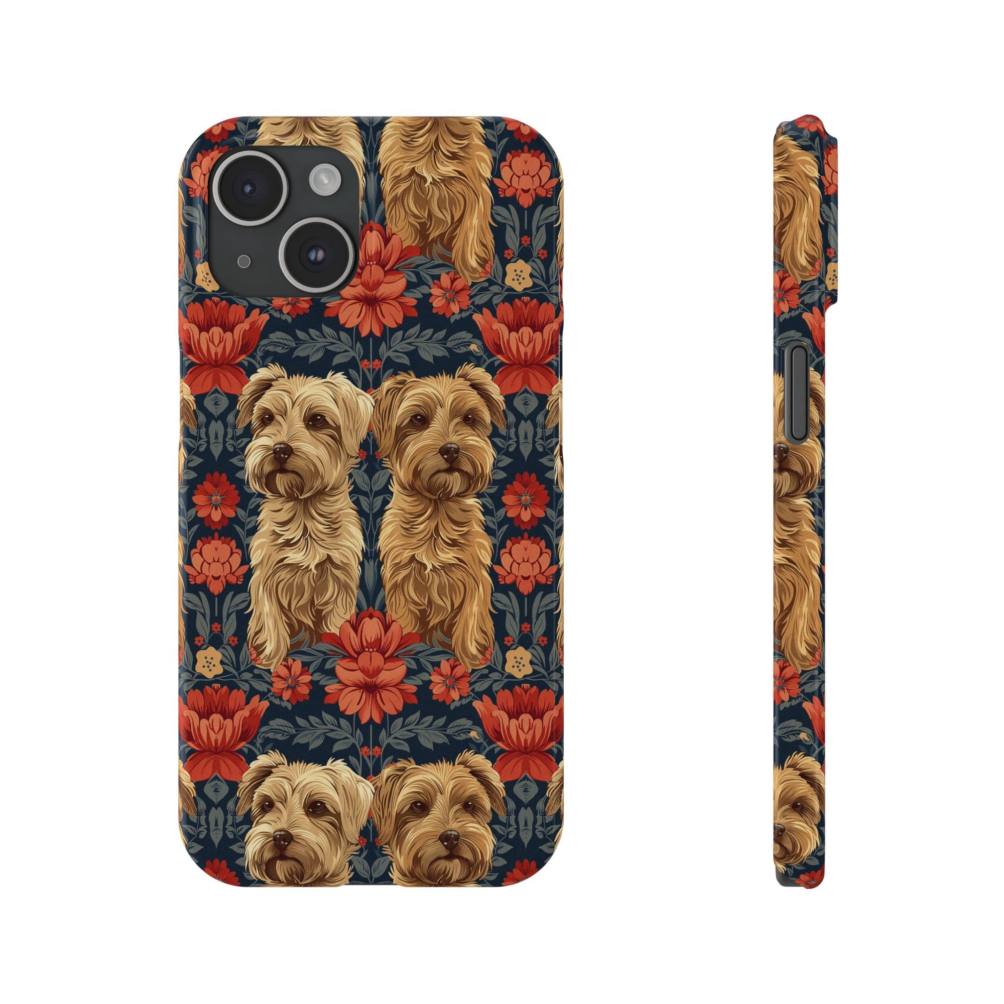 Yorkie Charm Twins Slim Phone Cases