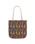 Floral Pawsome Dachsund Delight Canvas Tote Bag