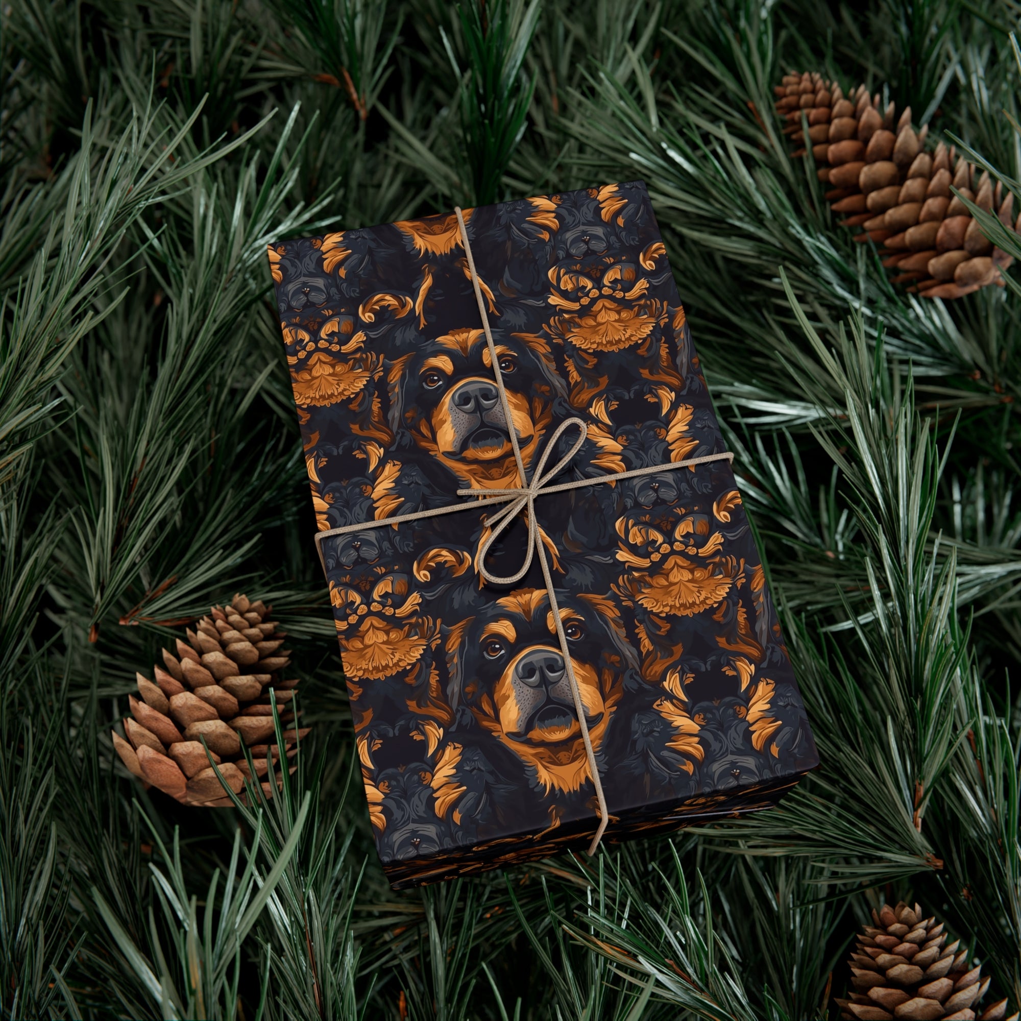 Modern Rottweiler Royalty Gift Wrap Papers