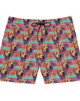 Rustic Charm Labrador Chic Men's Mid-Length Swim Shorts