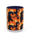 Rottweiler Chic Pawsitivity Accent Coffee Mug