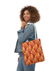 Golden Glamour Paws Canvas Tote Bag