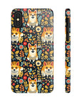 Corgi Rainbow Vine Dream Slim Phone Cases