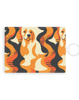 Golden Woof Abstract Glamour Leather Card Holder