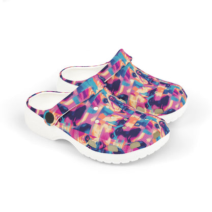 Dazzling Bulldog Chic Kid's Foam Clogs