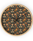 Dazzling Dachsund Blossoms & Foliage Wall Clock