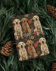 Blossoming Labradors Bouquet Gift Wrap Papers