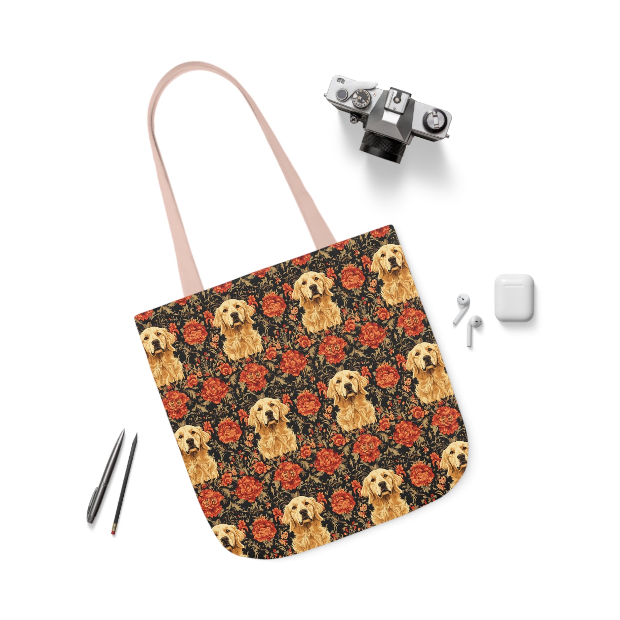 Golden Pawsatronic Tapestry Canvas Tote Bag