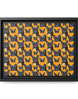 Frenchie Pawsitively Pawsome Peek-a-Boo Perfection Matte Canvas, Framed