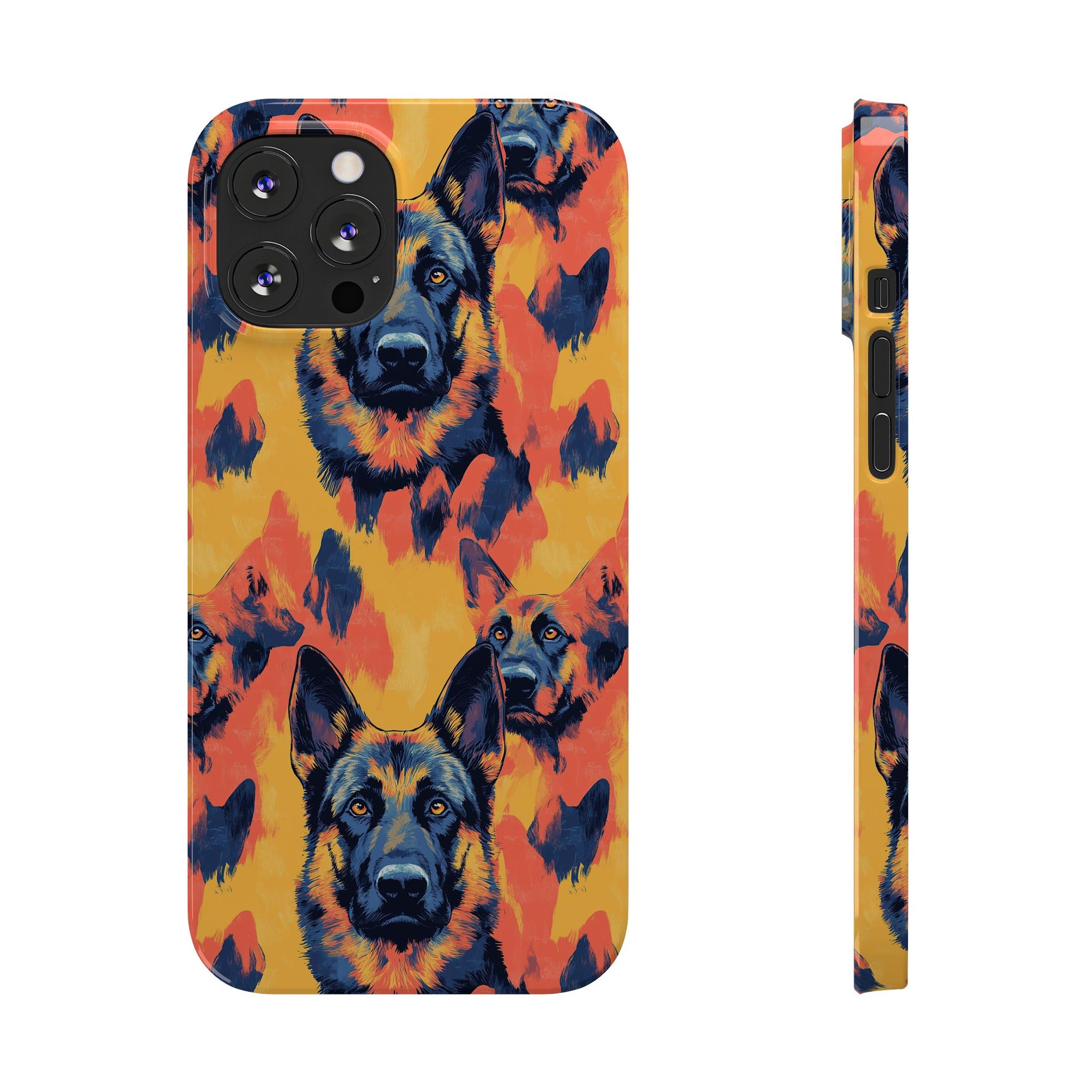 Impressionistic German Shepherds Slim Phone Cases